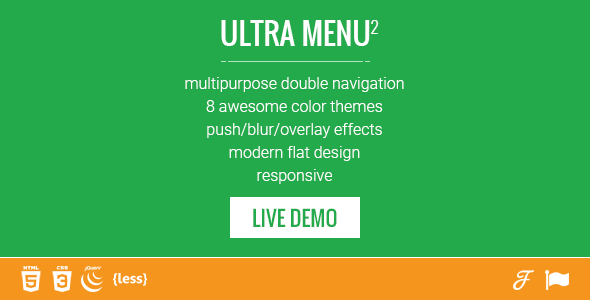 Ultra Menu 2 - responsive double sided sliding navigation